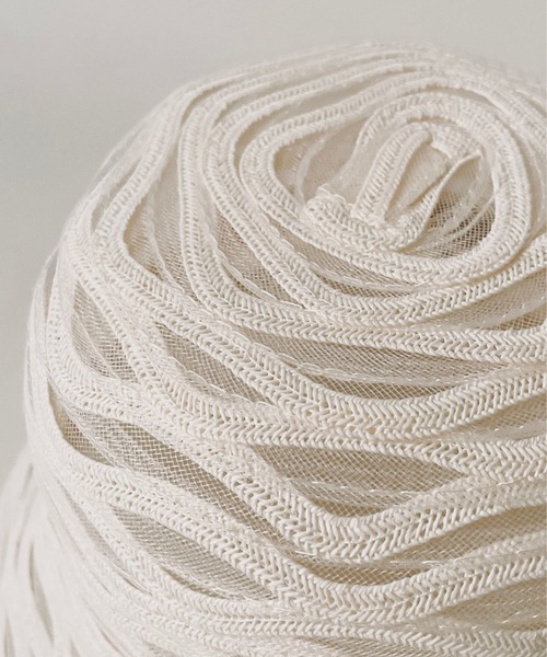 ORIENT MILLINERY(オリエント ミリナリー)の「MIU【ミウ】(ハット・レディース・ホワイト/グレー・FREE)」の18枚目の写真