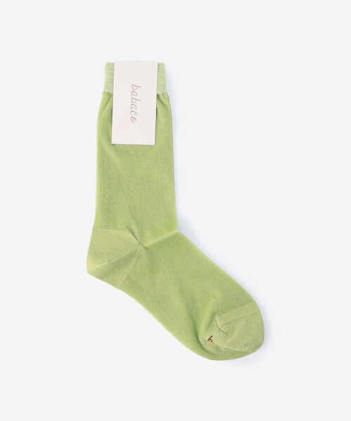 babaco(ババコ)の「babaco | ナイロン シアーソックス WOMEN(ソックス/靴下・レディース・ネイビー/ライトグリーン・1)」の1枚目の写真