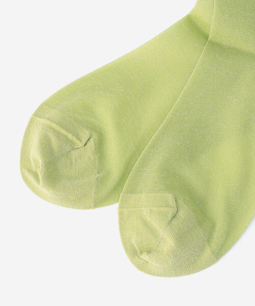 babaco(ババコ)の「babaco | ナイロン シアーソックス WOMEN(ソックス/靴下・レディース・ネイビー/ライトグリーン・1)」の4枚目の写真