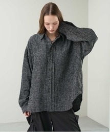 KUUUPY（クーピー）の「Front Tucked Tweed Shirt - フロントタック ツイードシャツ（シャツ/ブラウス・メンズ）」