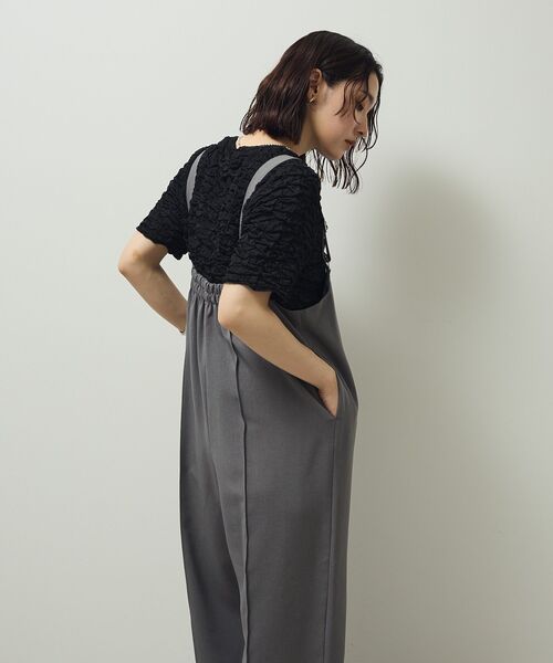 Green　Parks（グリーンパークス）の「ピンタックサロペット（サロペット/オーバーオール・レディース・ブラック/ブラウン系その他4/グレー・FREE）」の18枚目の写真