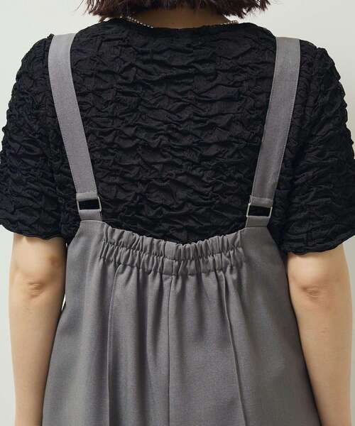 Green　Parks（グリーンパークス）の「ピンタックサロペット（サロペット/オーバーオール・レディース・ブラック/ブラウン系その他4/グレー・FREE）」の16枚目の写真