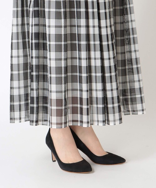 シアーチェックギャザースカート【セットアップ可】