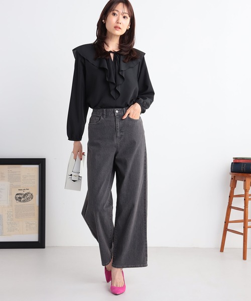 セール】デニムワイドパンツ（デニムパンツ）｜GALLORIA（ギャローリア