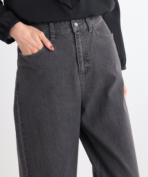 GALLORIA(ギャローリア)の「デニムワイドパンツ(デニムパンツ・レディース・ネイビー/グレー・LL/S/M/L)」の6枚目の写真