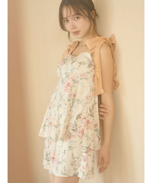 ショルダーリボンカットセットアップ（ルームウェア/パジャマ
