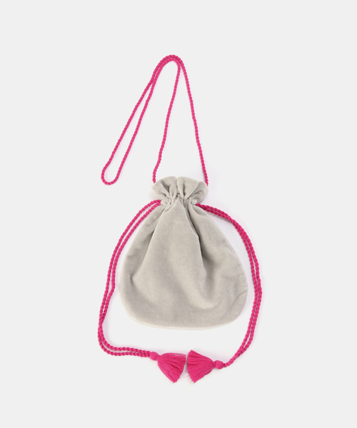 B.C STOCK(ベーセーストック)の「ベルベットポーチ(ショルダーバッグ・レディース・ブラック系その他/グレー/ベージュ/ライトグリーン/カーキ/ラベンダー/ボルドー・FREE)」の15枚目の写真