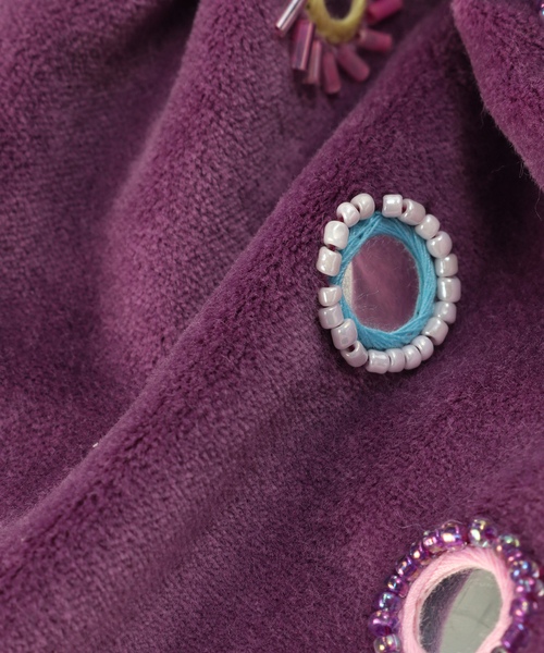 B.C STOCK(ベーセーストック)の「ベルベットポーチ(ショルダーバッグ・レディース・ブラック系その他/グレー/ベージュ/ライトグリーン/カーキ/ラベンダー/ボルドー・FREE)」の12枚目の写真