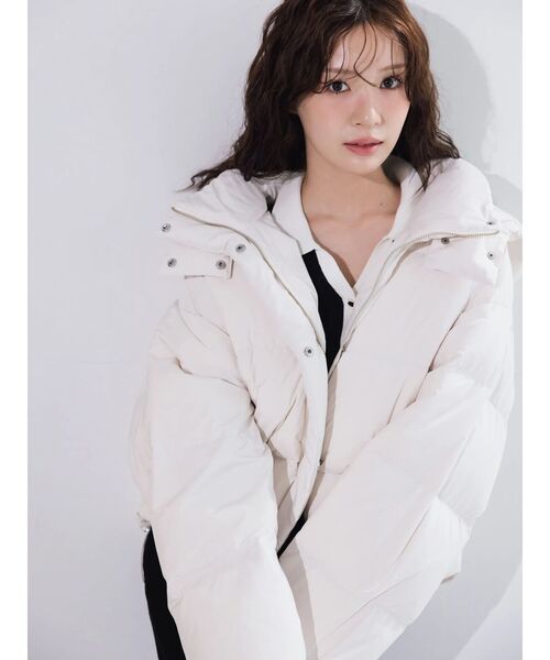 MERCURYDUO（マーキュリーデュオ）の「バイカラースキッパーニットワンピース（ワンピース・レディース・ブラック/ベージュ/ミント・SMALL/MEDIUM）」の7枚目の写真