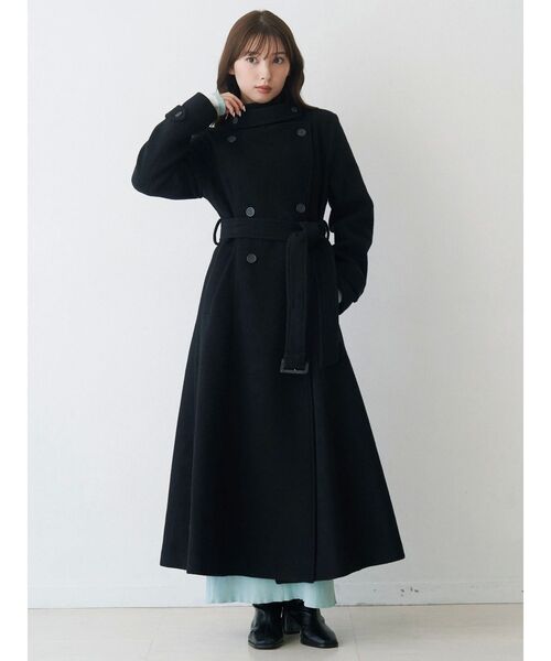 MERCURYDUO（マーキュリーデュオ）の「バイカラースキッパーニットワンピース（ワンピース・レディース・ブラック/ベージュ/ミント・SMALL/MEDIUM）」の12枚目の写真