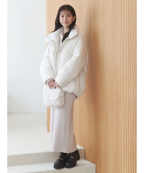 MERCURYDUO（マーキュリーデュオ）の「バイカラースキッパーニットワンピース（ワンピース・レディース・ブラック/ベージュ/ミント・SMALL/MEDIUM）」の19枚目の写真