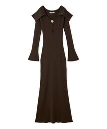 SNIDEL | Sustainableデザインフロントニットワンピース(ワンピース)