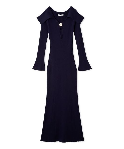 Sustainableデザインフロントニットワンピース（ワンピース）｜SNIDEL