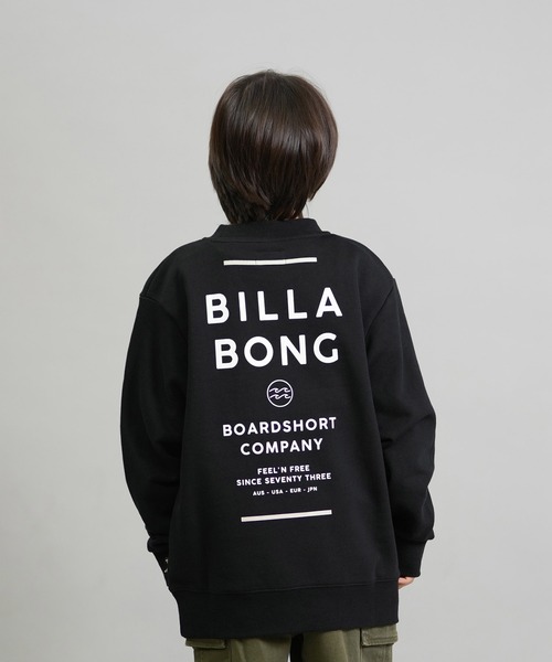 BILLABONG（ビラボン）の「BILLABONG/ビラボン トレーナー スウェット キッズ クルーネック ロゴ バックプリント 裏毛 SUN BLOCK 親子コーデ BF016-001（スウェット・キッズ・ブラック/グリーン・160cm/150cm/140cm）」の5枚目の写真