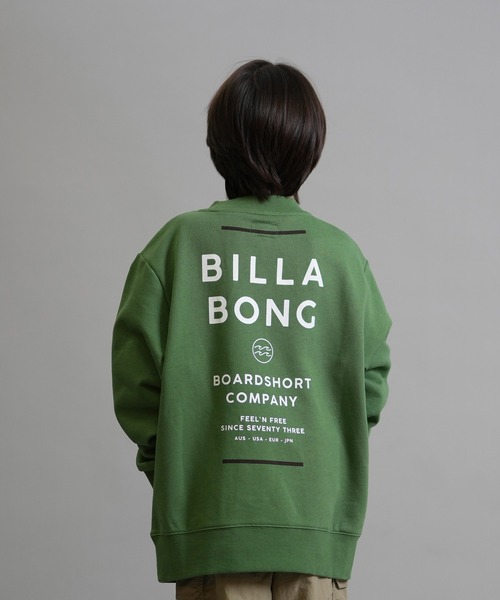 BILLABONG（ビラボン）の「BILLABONG/ビラボン トレーナー スウェット キッズ クルーネック ロゴ バックプリント 裏毛 SUN BLOCK 親子コーデ BF016-001（スウェット・キッズ・ブラック/グリーン・160cm/150cm/140cm）」の11枚目の写真