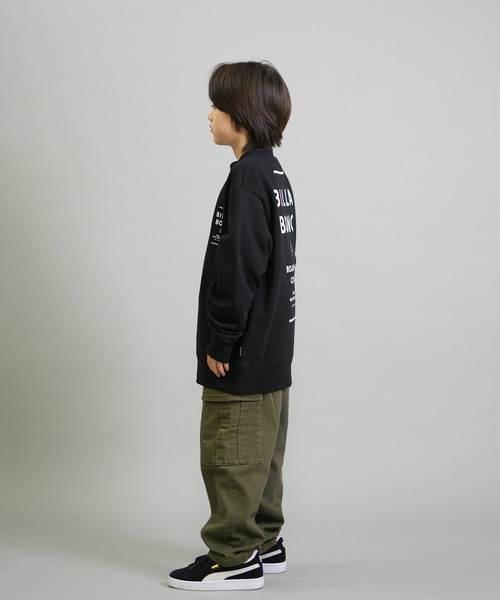 BILLABONG（ビラボン）の「BILLABONG/ビラボン トレーナー スウェット キッズ クルーネック ロゴ バックプリント 裏毛 SUN BLOCK 親子コーデ BF016-001（スウェット・キッズ・ブラック/グリーン・160cm/150cm/140cm）」の7枚目の写真