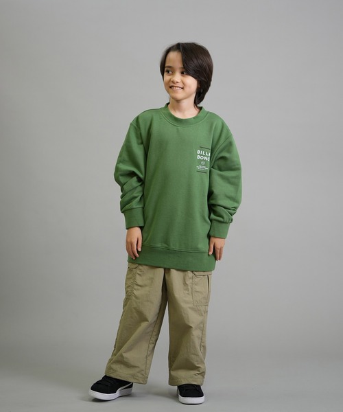 BILLABONG（ビラボン）の「BILLABONG/ビラボン トレーナー スウェット キッズ クルーネック ロゴ バックプリント 裏毛 SUN BLOCK 親子コーデ BF016-001（スウェット・キッズ・ブラック/グリーン・160cm/150cm/140cm）」の12枚目の写真