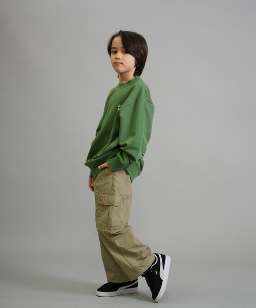 BILLABONG（ビラボン）の「BILLABONG/ビラボン トレーナー スウェット キッズ クルーネック ロゴ バックプリント 裏毛 SUN BLOCK 親子コーデ BF016-001（スウェット・キッズ・ブラック/グリーン・160cm/150cm/140cm）」の13枚目の写真