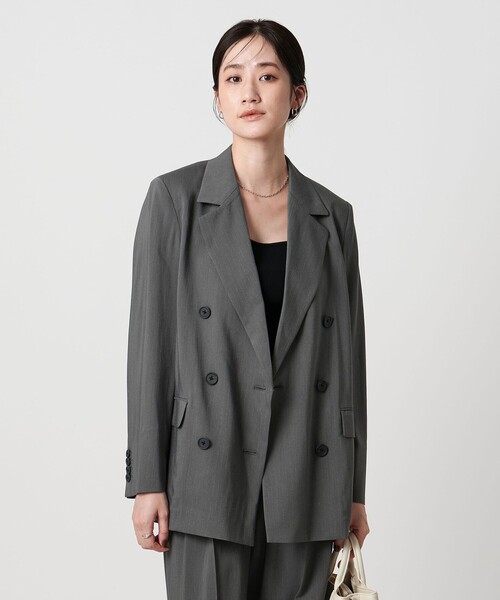 美品★UNITED ARROWS シルク テーラードジャケット ネイビー 46 ビューティーアンドユース ユナイテッドアローズ BEAUTY&YOUTH