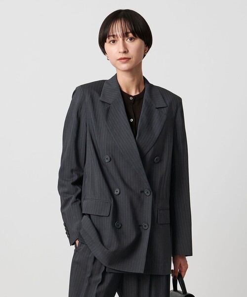 UNITED ARROWS（ユナイテッドアローズ）の「NALYA ピンストライプ ジャケット（テーラードジャケット・レディース・ダークグレー/ネイビー・38/36）」の8枚目の写真
