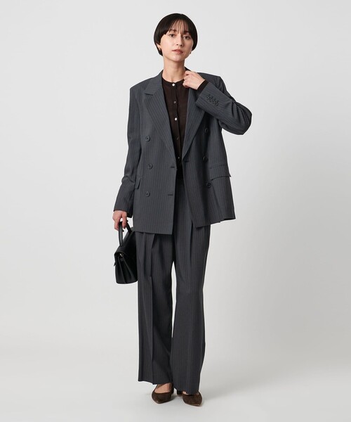 美品★UNITED ARROWS シルク テーラードジャケット ネイビー 46 ビューティーアンドユース ユナイテッドアローズ BEAUTY&YOUTH