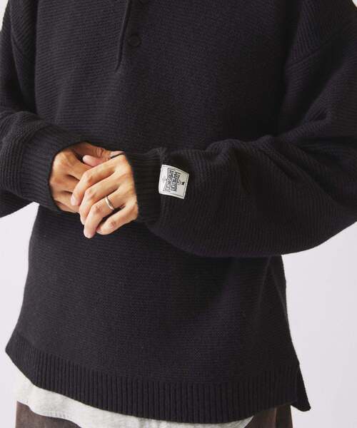 JOURNAL STANDARD relume（ジャーナルスタンダード　レリューム）の「ハミルトン ウール ガーター ヘンリーネック（ニット/セーター・メンズ・パープル/レンガ/ブラック系その他/グレー/アイボリー・LARGE/MEDIUM/SMALL）」の12枚目の写真