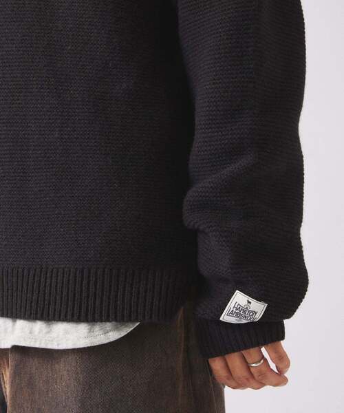 JOURNAL STANDARD relume（ジャーナルスタンダード　レリューム）の「ハミルトン ウール ガーター ヘンリーネック（ニット/セーター・メンズ・パープル/レンガ/ブラック系その他/グレー/アイボリー・LARGE/MEDIUM/SMALL）」の13枚目の写真