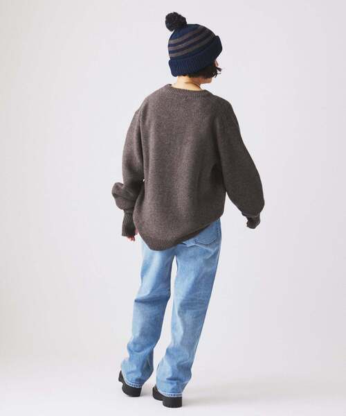 JOURNAL STANDARD relume（ジャーナルスタンダード　レリューム）の「ハミルトン ウール ガーター ヘンリーネック（ニット/セーター・メンズ・パープル/レンガ/ブラック系その他/グレー/アイボリー・LARGE/MEDIUM/SMALL）」の16枚目の写真