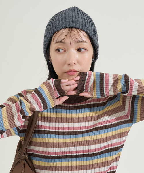 FREAK'S STORE(フリークスストア)の「<新色追加>ウォッシャブル ラメ クルーネックニット(ニット/セーター・レディース・ブラウン/グリーン/サックスブルー/ピンク系その他/ブラック/オフホワイト/チャコールグレー・フリ-)」の7枚目の写真