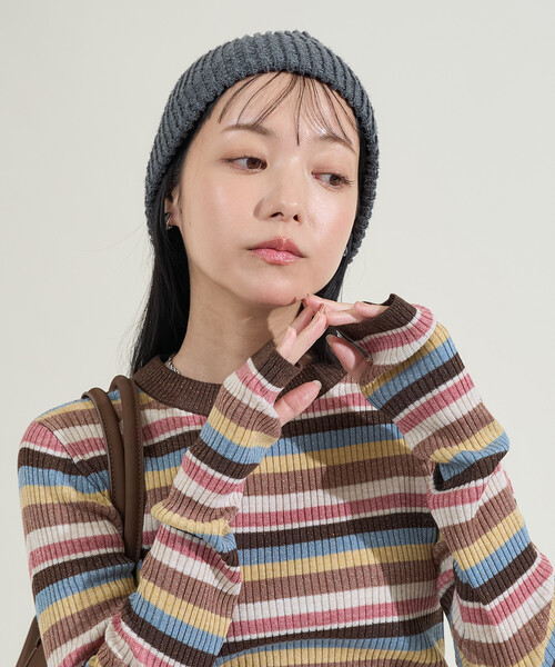 FREAK'S STORE(フリークスストア)の「<新色追加>ウォッシャブル ラメ クルーネックニット(ニット/セーター・レディース・ブラウン/グリーン/サックスブルー/ピンク系その他/ブラック/オフホワイト/チャコールグレー・フリ-)」の10枚目の写真