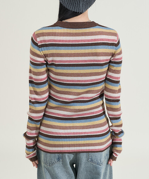 FREAK'S STORE(フリークスストア)の「<新色追加>ウォッシャブル ラメ クルーネックニット(ニット/セーター・レディース・ブラウン/グリーン/サックスブルー/ピンク系その他/ブラック/オフホワイト/チャコールグレー・フリ-)」の14枚目の写真