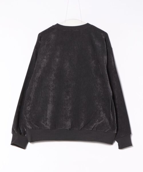 ANPAS(アンパス)の「Stretch Kersey Cat Embroidery Brushed Sweat-Shirt/ストレッチカルゼ ワンポイント 猫モチーフ 刺繍 起毛 スウェット トレーナー メンズ レディース カットソー トップス 秋冬(スウェット・メンズ・アイボリー/カーキ/チャコール・M/L)」の4枚目の写真