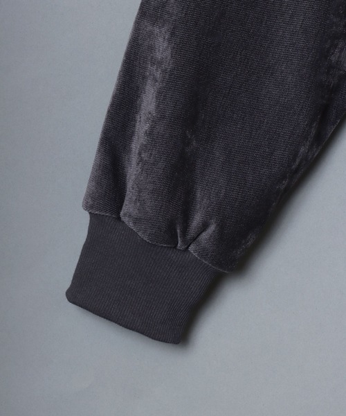 ANPAS（アンパス）の「Stretch Kersey Cat Embroidery Brushed SweatShirt/ストレッチカルゼ ワンポイント 猫 花 モチーフ 刺繍 起毛 スウェット トレーナー メンズ レディース（スウェット・メンズ・アイボリー/カーキ/チャコール・M/L）」の11枚目の写真