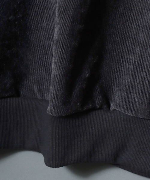 ANPAS（アンパス）の「Stretch Kersey Cat Embroidery Brushed SweatShirt/ストレッチカルゼ ワンポイント 猫 花 モチーフ 刺繍 起毛 スウェット トレーナー メンズ レディース（スウェット・メンズ・アイボリー/カーキ/チャコール・M/L）」の17枚目の写真
