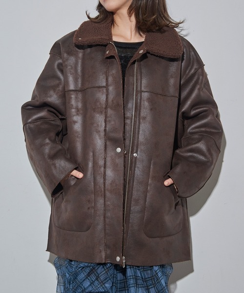 セール】【MAISON BREEZE reveur】リバーシブルFムートンコート trc