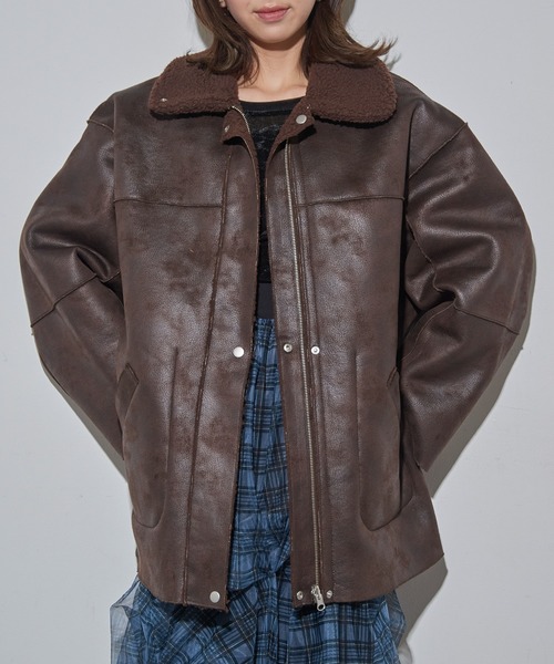 セール】【MAISON BREEZE reveur】リバーシブルFムートンコート trc