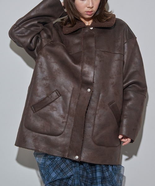 本日限定お値下げ❣️カールドノヒュー　リバーシブル　ムートンジレ 本日限定お値下げ❣️カールドノヒュー リバーシブル ムートンジレ