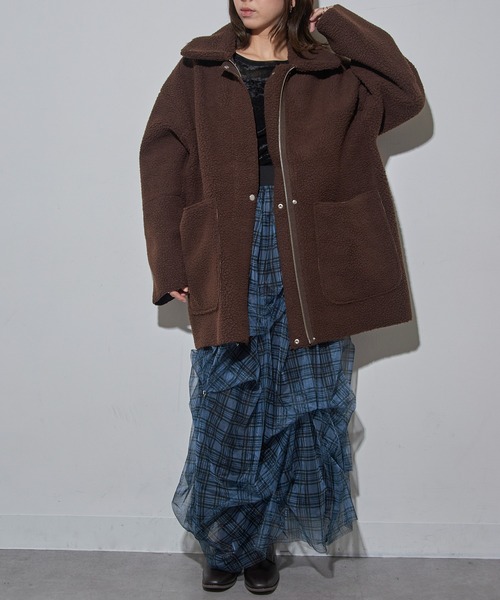 MAISON BREEZE reveur(メゾンブリーズレヴール)の「【MAISON BREEZE reveur】リバーシブルFムートンコート trc(ムートンコート・レディース・ブラウン/ブラック・FREE)」の18枚目の写真