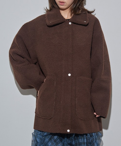 MAISON BREEZE reveur(メゾンブリーズレヴール)の「【MAISON BREEZE reveur】リバーシブルFムートンコート trc(ムートンコート・レディース・ブラウン/ブラック・FREE)」の14枚目の写真