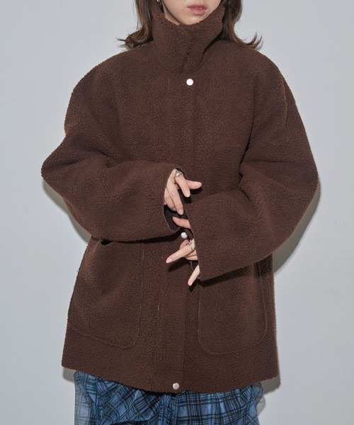 MAISON BREEZE reveur(メゾンブリーズレヴール)の「【MAISON BREEZE reveur】リバーシブルFムートンコート trc(ムートンコート・レディース・ブラウン/ブラック・FREE)」の16枚目の写真