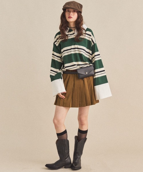 ポロシャツ MIRROR STOKE OVERSIZED RUGBY SHIRT セール】【ZOZO限定】OVERSIZED RUGBY SHIRT/オーバーサイズラガー