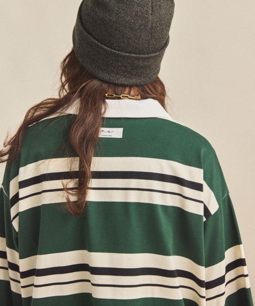 セール】【ZOZO限定】OVERSIZED RUGBY SHIRT/オーバーサイズラガー