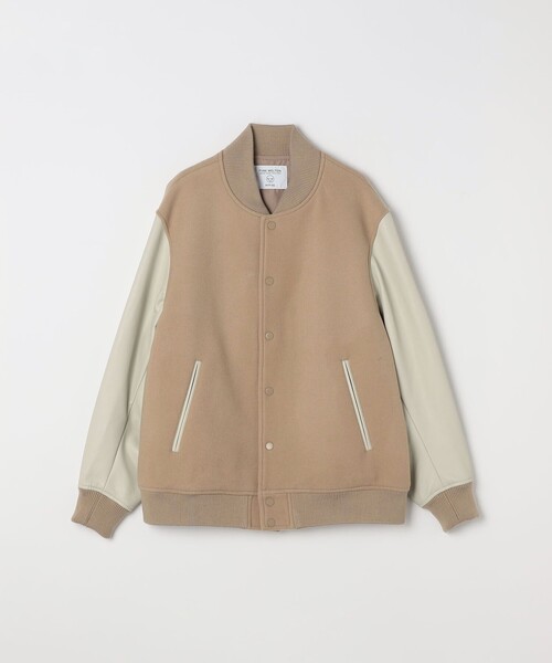 SHIPS any(シップス エニィ)の「SHIPS any: PURE WOOL MELTON スタジアム ブルゾン (スタジャン)◇(スタジャン・メンズ・ブラック/グレー/ベージュ系・LARGE/MEDIUM/SMALL)」の6枚目の写真