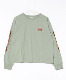 VANSｱﾊﾟﾚﾙ(WJ) ヴァンズ W Checker Logo L/S Tee ロングスリーブ 125K3023600 SAGE