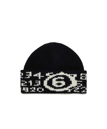 正規品 Maison Margiela メゾンマルジェラ　ニット帽 ビーニー　黒 Maison Margiela - リブニットビーニー | River