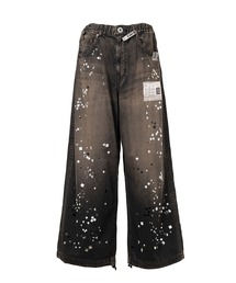 MIHARAYASUHIRO | 【MIHARAYASUHIRO/ミハラヤスヒロ】EMBELLISHED JEANS/ラインストーンダメージデニムパンツ/ジーンズ(デニムパンツ)
