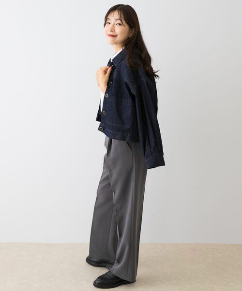 F by ROSSO（エフバイロッソ）の「F by ROSSO　デニムオーバージャケット（デニムジャケット・レディース・インディゴブルー・FREE）」の13枚目の写真