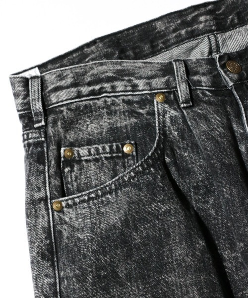 GUNG HO（ガンホー）の「GUNG HO / ガンホー DENIM BAGGY PANTS バギーデニムパンツ（デニムパンツ・メンズ・ホワイト/ブラック系1・SMALL/LARGE）」の5枚目の写真