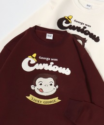 Curious George/おさるのジョージ 裏起毛 サガラ刺繍 スウェットトレーナー