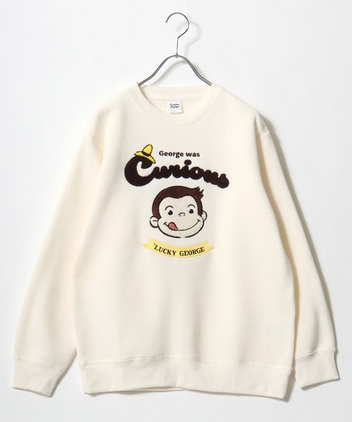 セール】2025AW Curious George/おさるのジョージ 裏起毛 サガラ刺繍